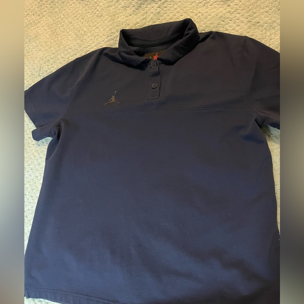 Air Jordan Polo Womens xL Navy With Black Symbol